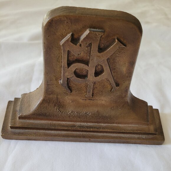 Vintage UVA McKim Hall Brass/Bronze Bookend - Picture 2 of 5